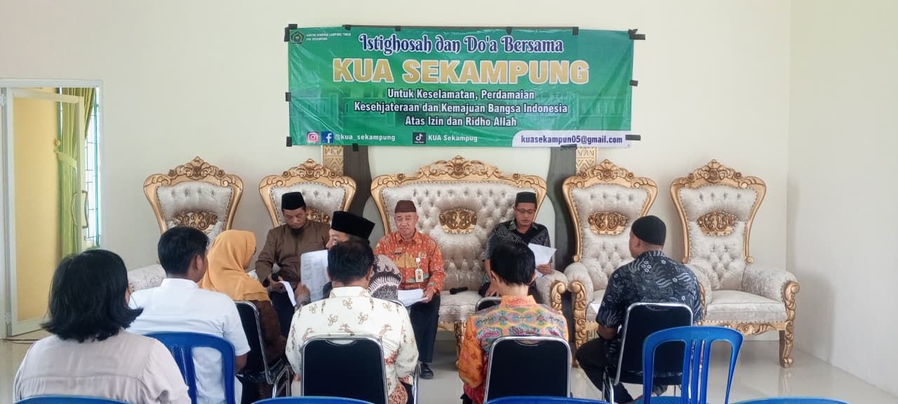 Do'a dan Istighosah Bersama: KUA Sekampung Ikhtiar Spiritual Demi Keselamatan Bangsa