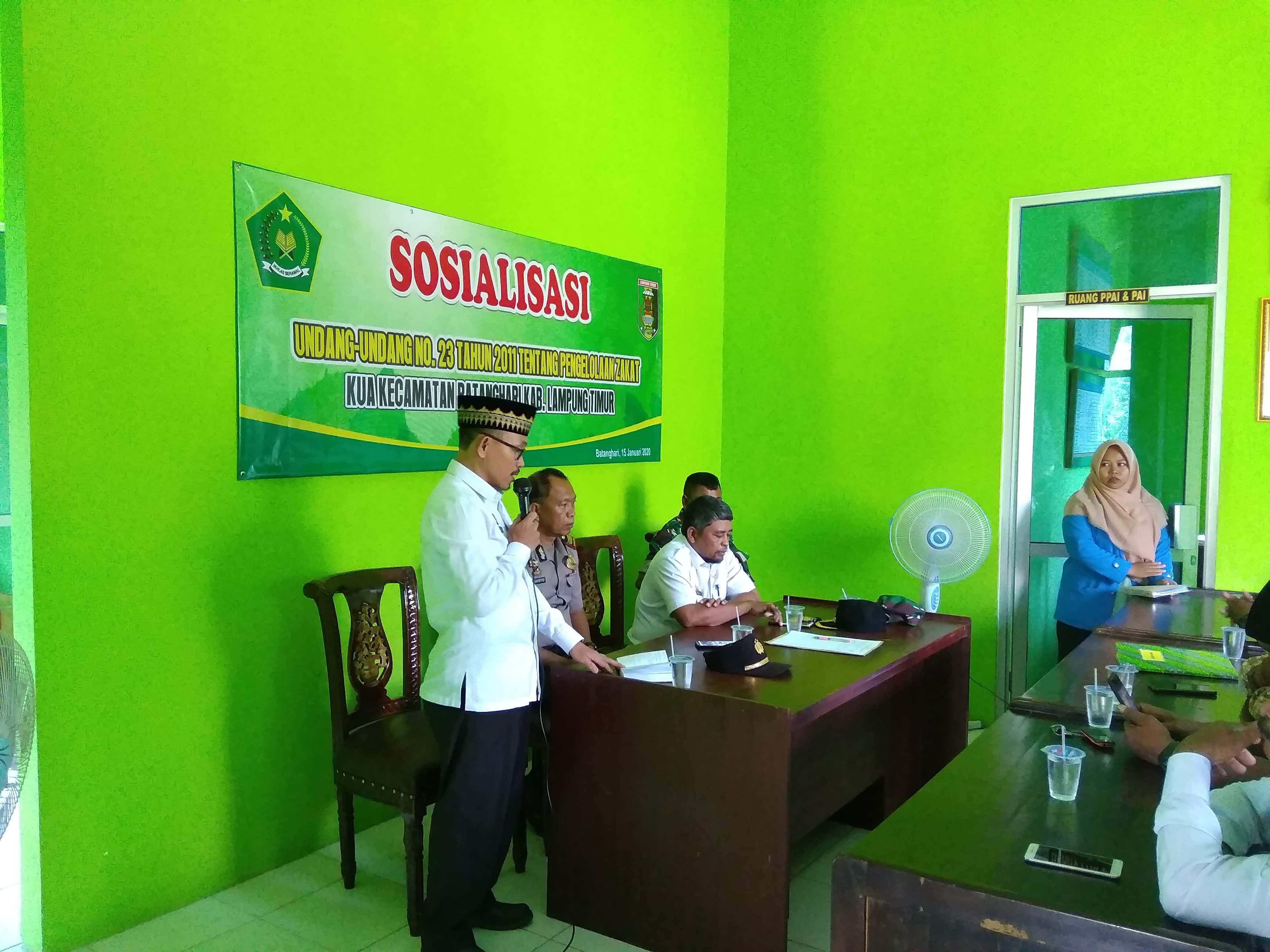 UPZ KUA Batanghari Gelar Sosialisasi Pengelolaan Zakat untuk Perkuat Sinergi Kecamatan
