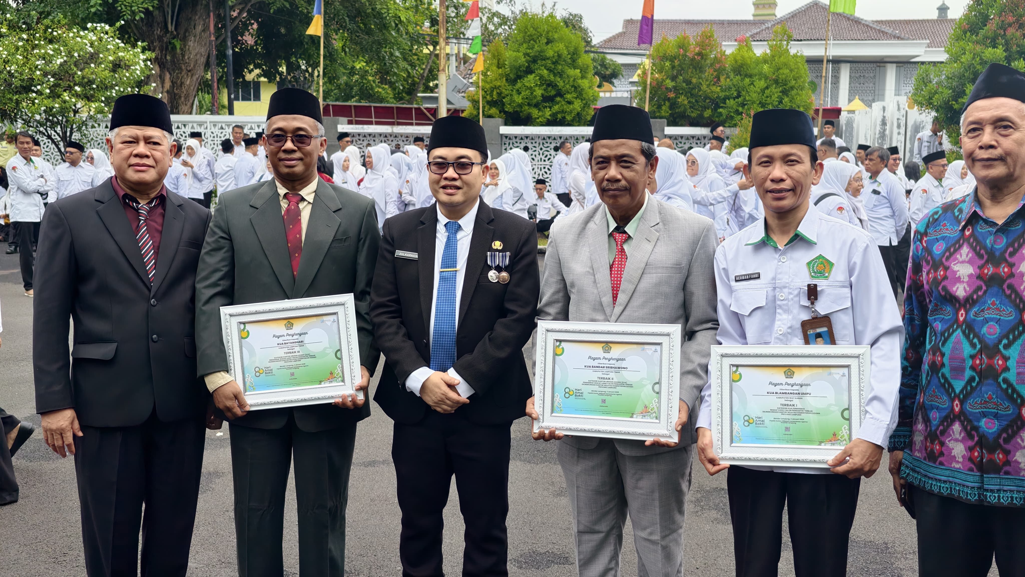 KUA Batanghari Sabet Terbaik III Penggerak Wakaf Uang Catin Tingkat Provinsi Lampung