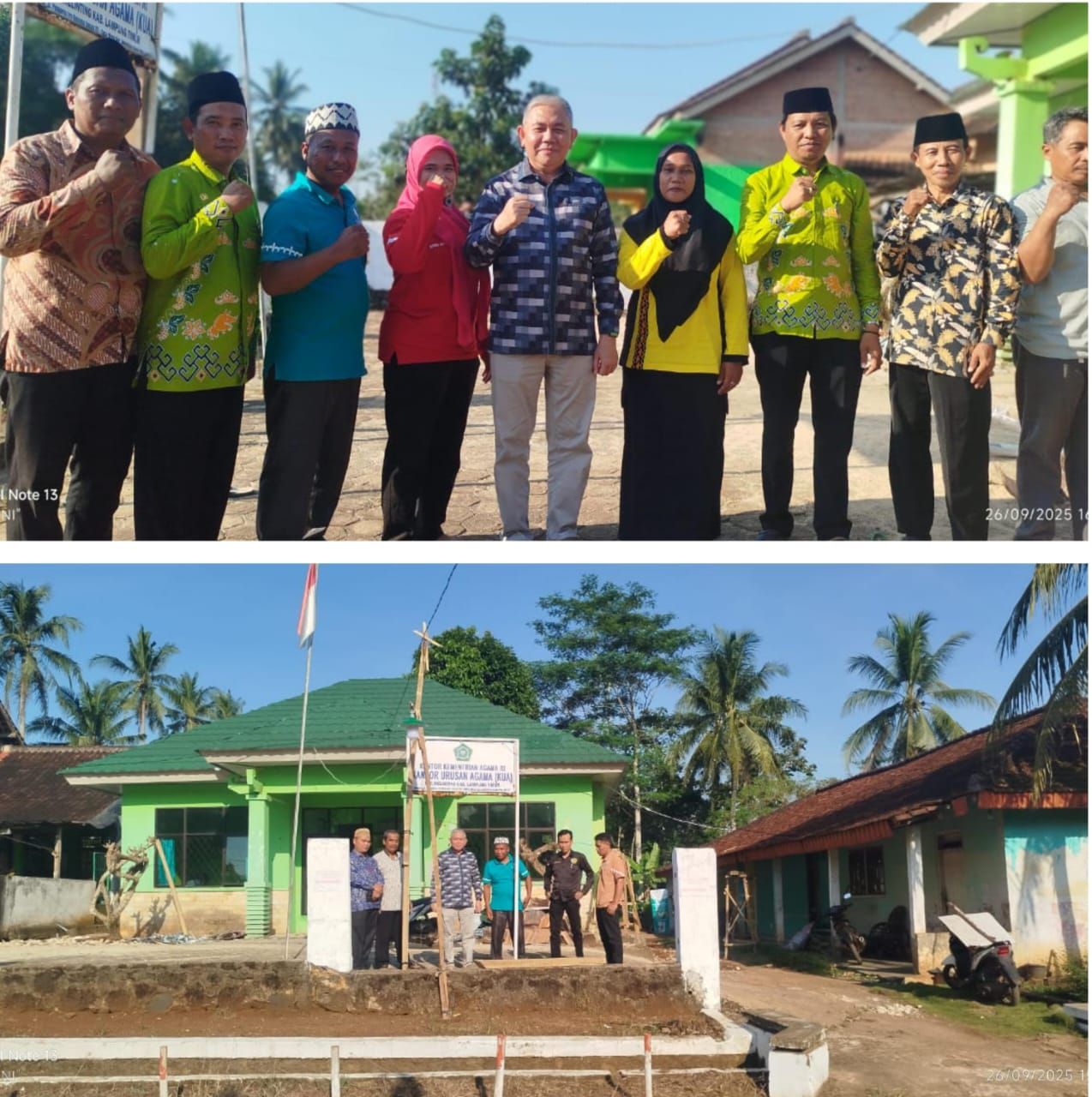 Rehab KUA Melinting, Kabid Urais Turun Langsung Didampingi Lima Kepala KUA