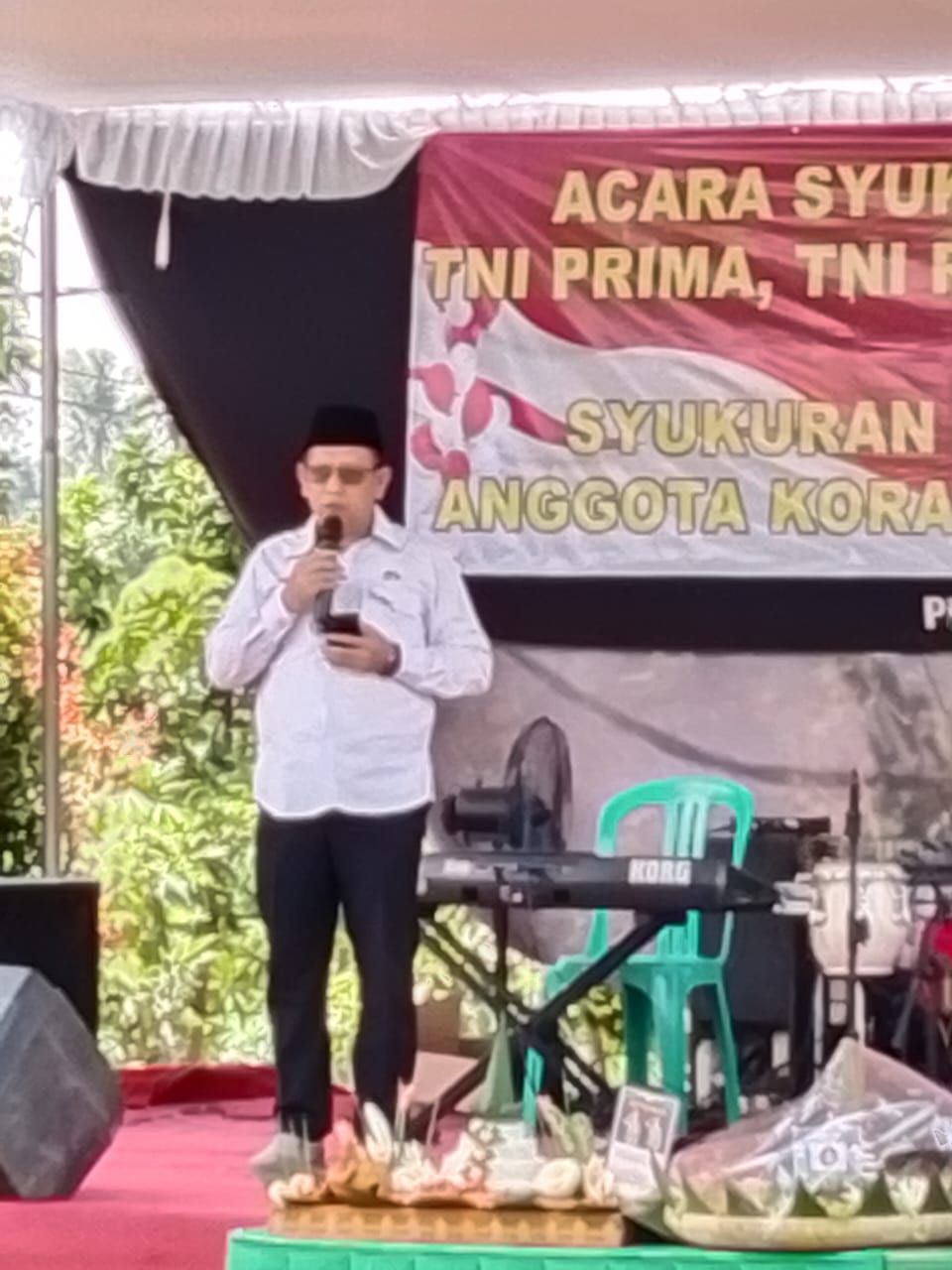 Kepala KUA Way Bungur Pimpin Doa Pada HUT TNI ke 80 