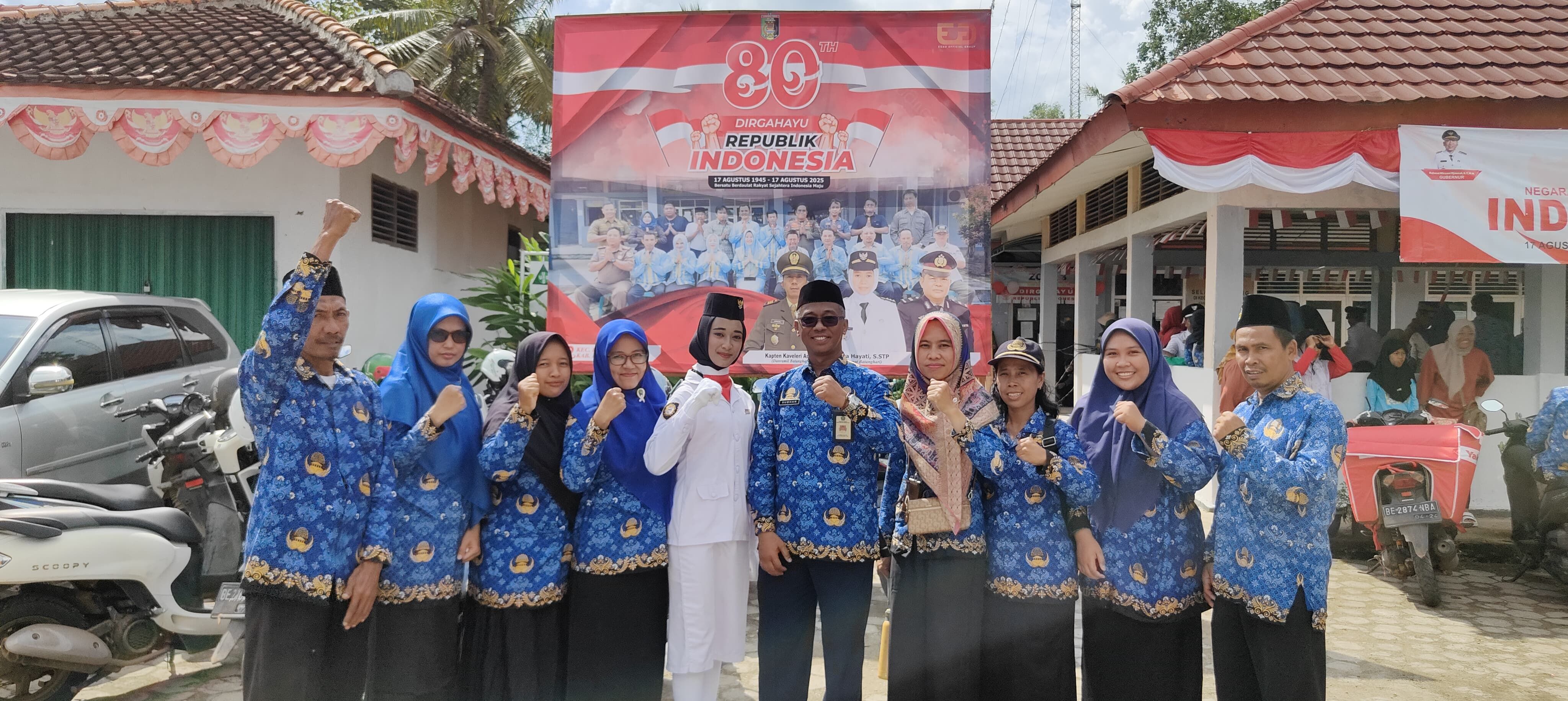 HUT RI ke-80 di Banarjoyo, Jajaran KUA Batanghari Hadir Perkuat Persatuan dan Syukur Kemerdekaan