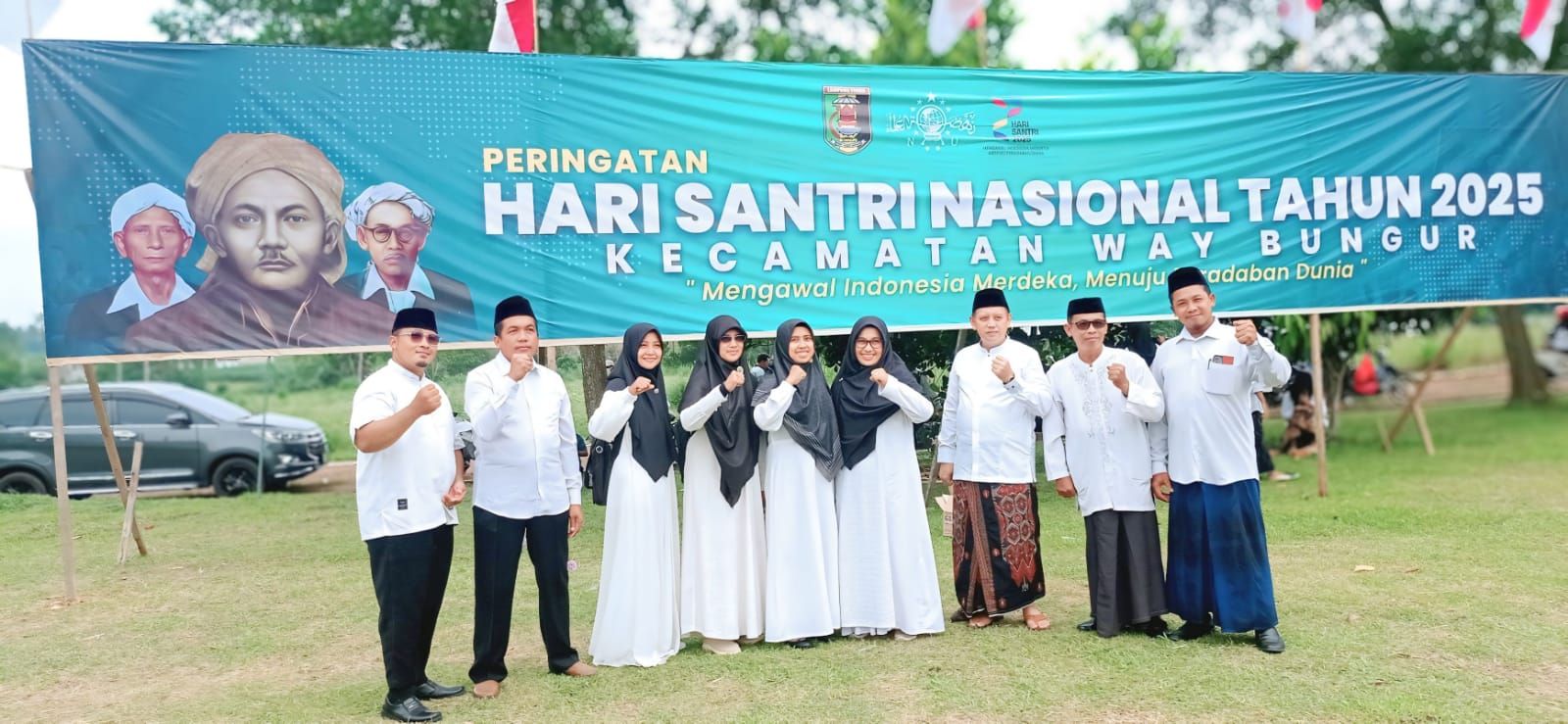 Pegawai KUA Way Bungur Laksanakan Upacara Hari Santri di Ponpes Darul Fattah 