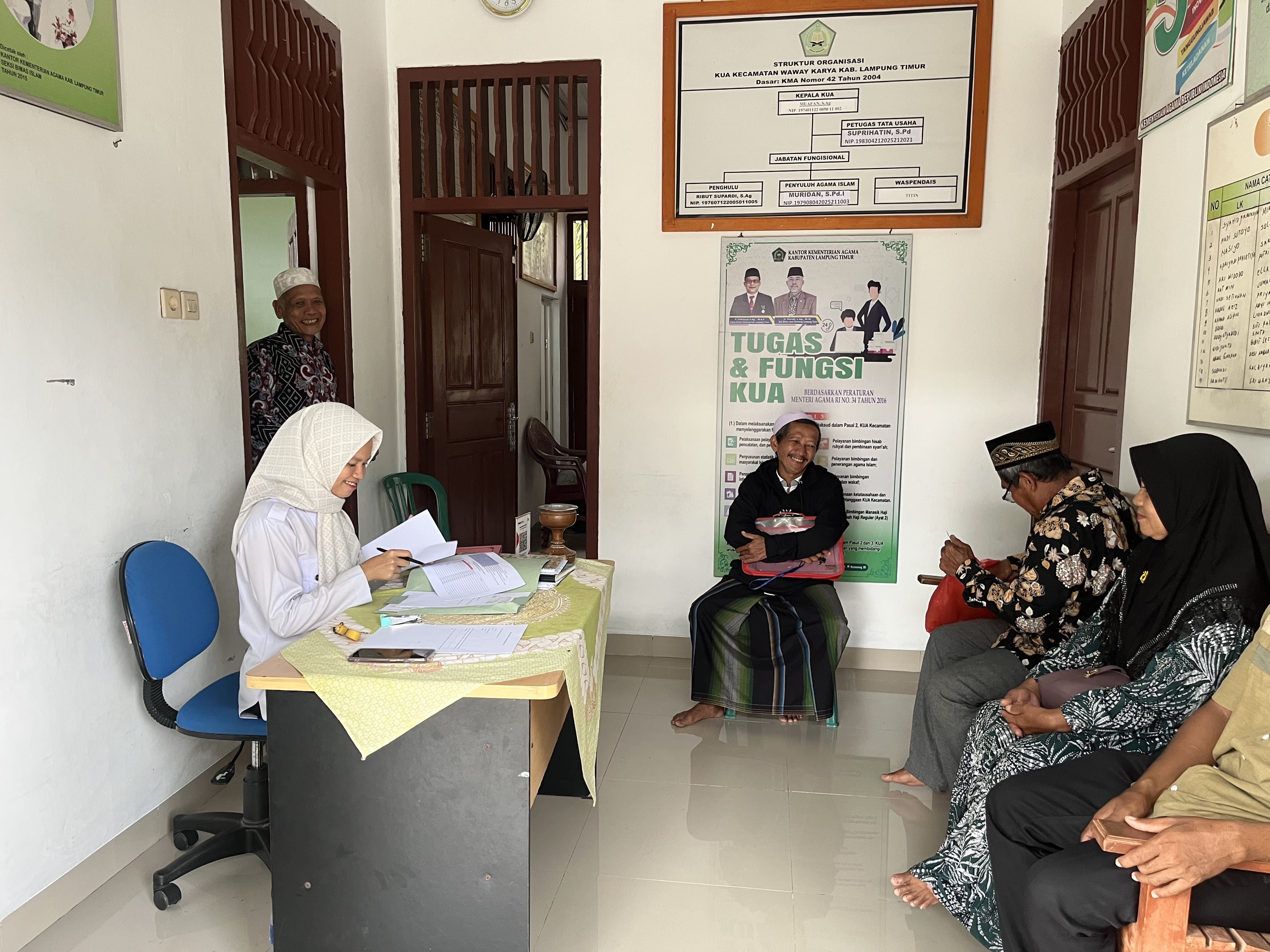 KUA Waway Karya Gelar Pertemuan Verifikasi Calon Jamaah Haji Tahun 1447 H/ 2026 M.