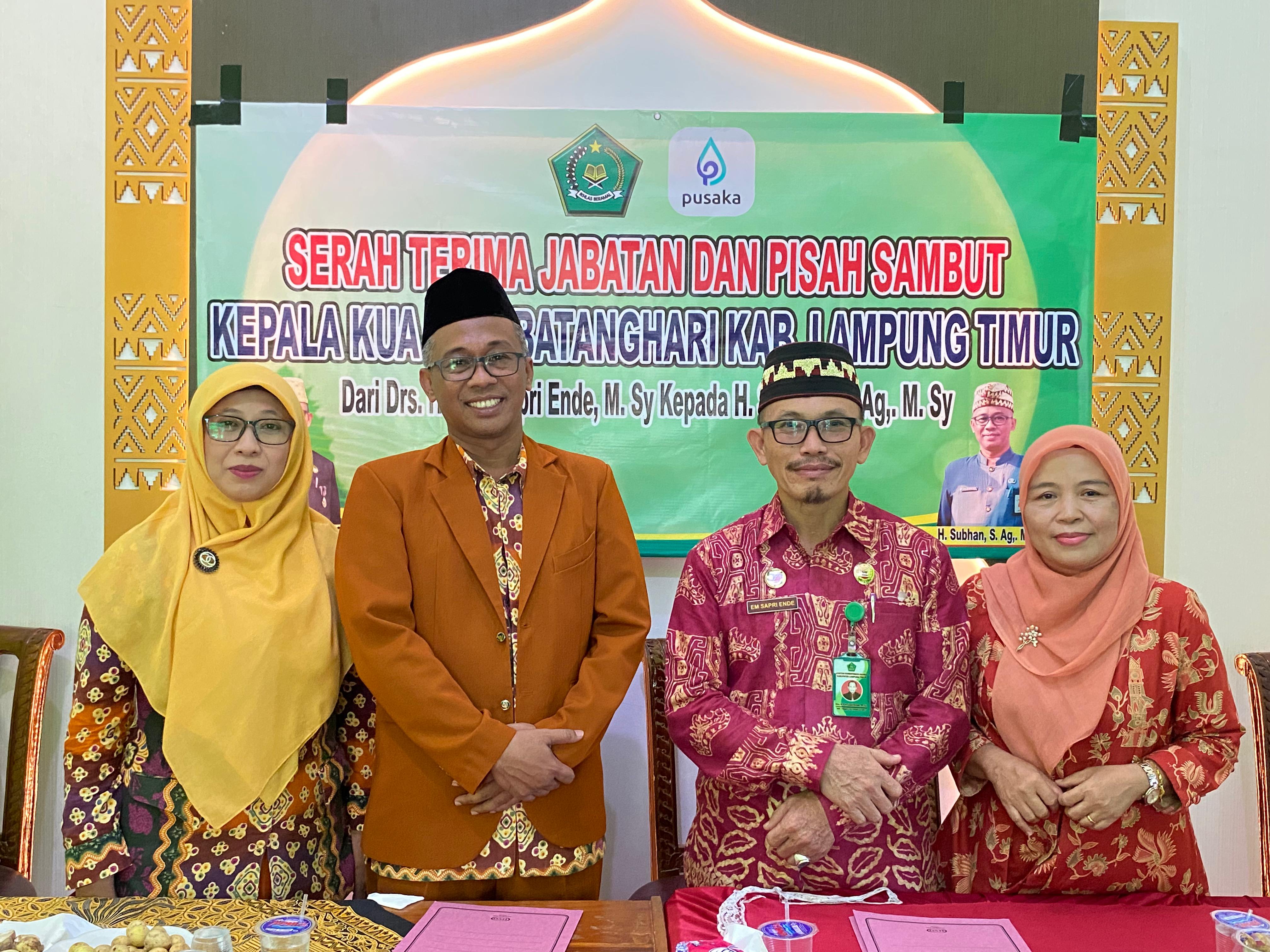 Serah Terima Jabatan dan Pisah Sambut Kepala KUA Kecamatan Batanghari