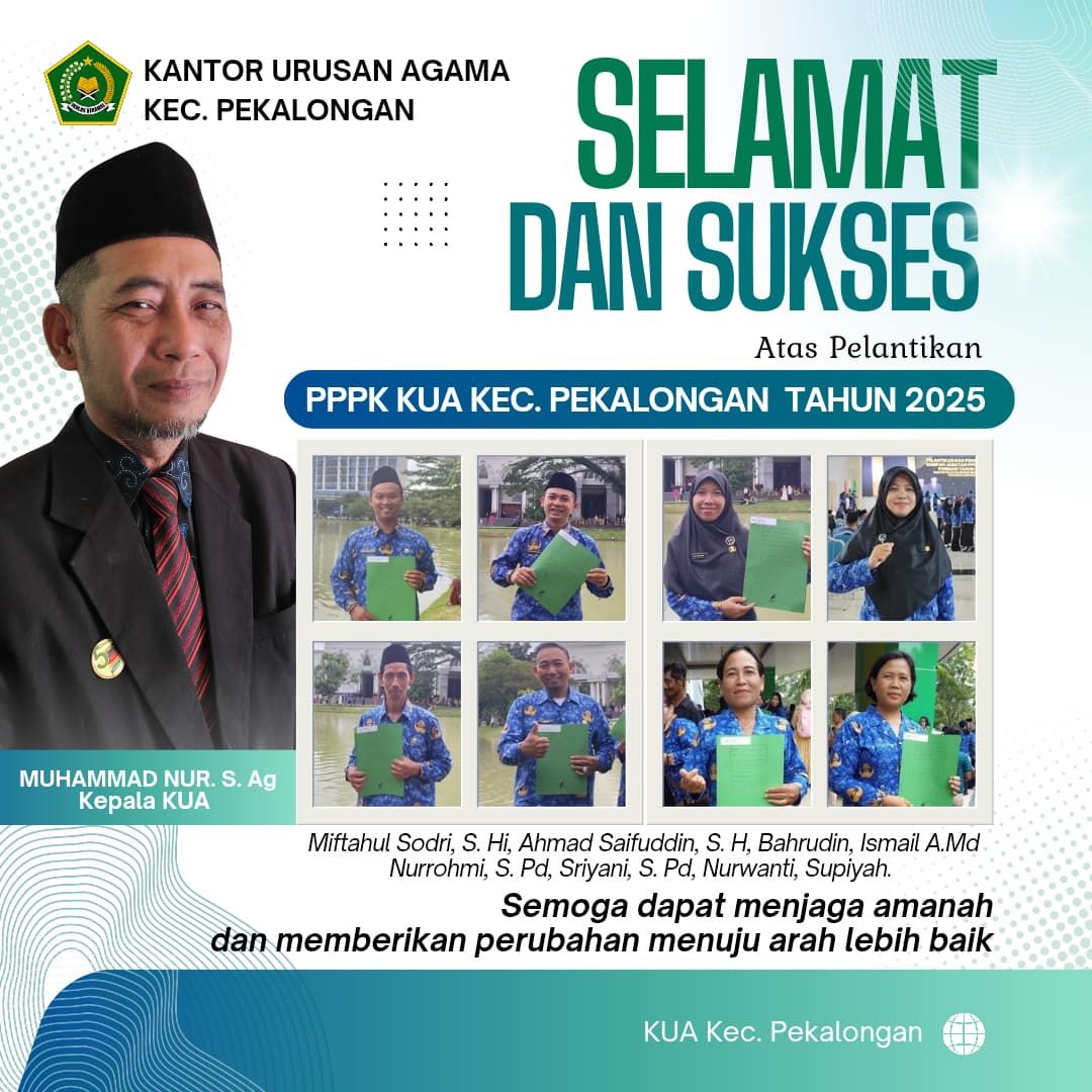 Kepala KUA Pekalongan Gelar Tasyakuran atas Dilantikannya 8 PPPK