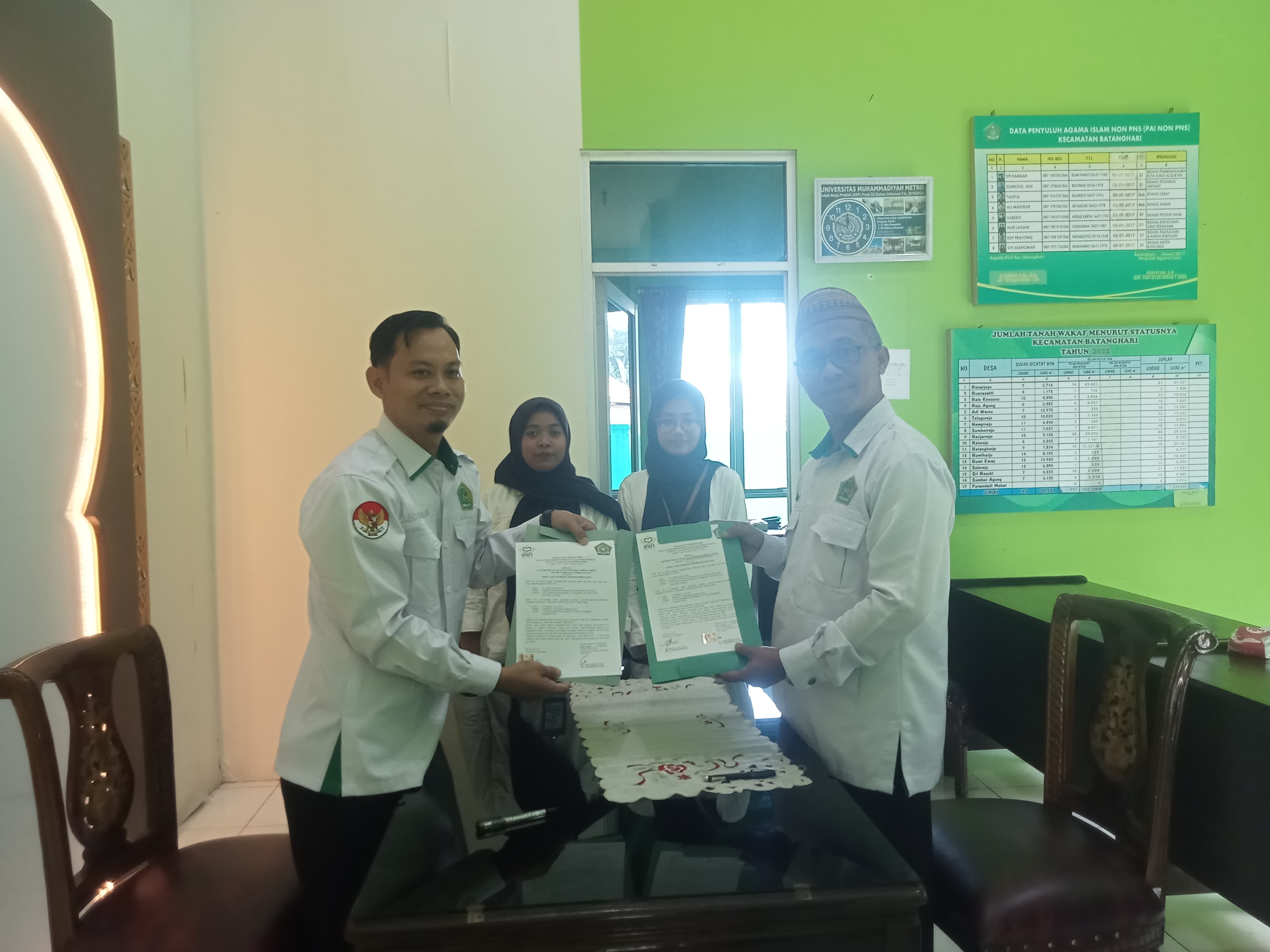 KUA Batanghari dan IAIN Metro Adakan Perjanjian Kerja Sama (PKS) Strategis dalam Penguatan Moderasi Beragama