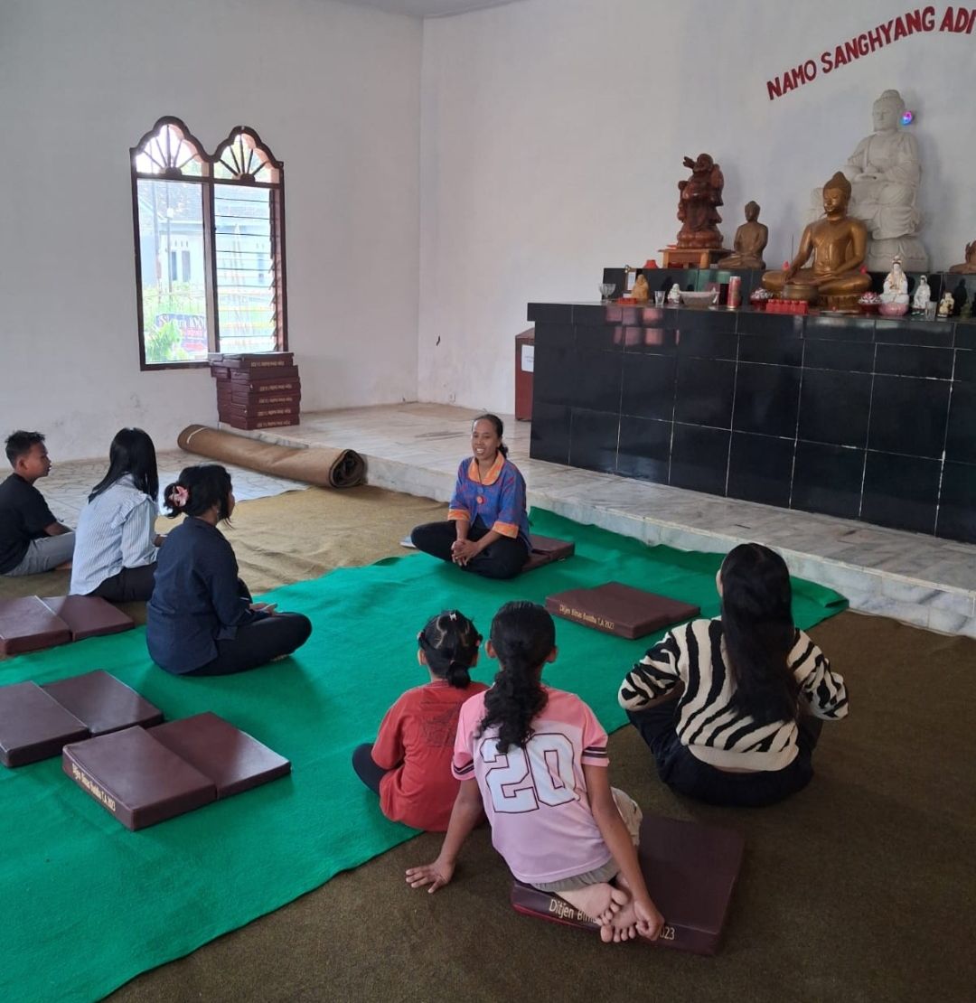 Bangun Generasi Buddhis Berkarakter, Penyuluh Agama Buddha KUA Batanghari Gelar Pembinaan Muda-Mudi